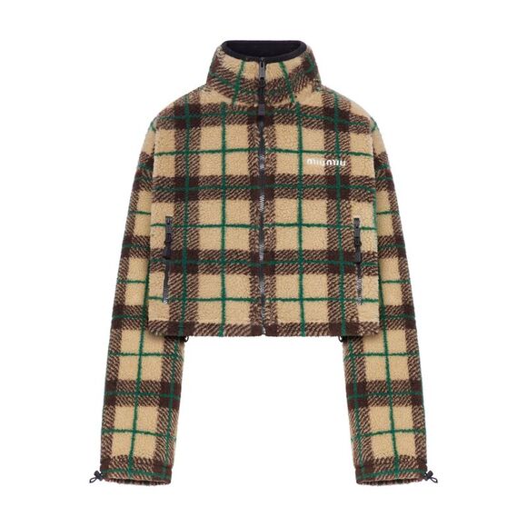 MIU MIU Jackets & Blazers - Miu Miu Women Teddy Check Jacket